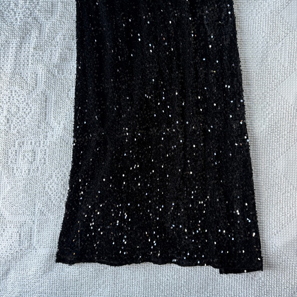 Baltic Born Dress Monroe Sequen Maxi Gown Black Womens Size Medium - Picture 10 of 15